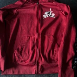 Nike Boys Air Jordan Basketball Red Tracksuit Jacket Size Youth Medium